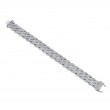 8.33Ct 14K White Gold Diamond Pave Link Bracelet