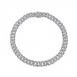 28.60Ct 14K White Gold Diamond Pave Link Necklace