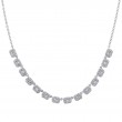 1.02Ct 14K White Gold Diamond Baguette Necklace