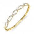 1.19Ct 14K Yellow Gold Diamond Link Bangle