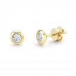 0.40Ct Diamond Bezel Stud Earrings