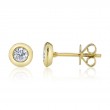 0.40Ct Diamond Bezel Stud Earrings