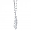 14K white gold clover shaped pendant