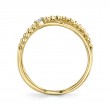 0.12Ct 14K Yellow Gold Diamond X Ring