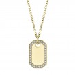 0.40Ct Diamond Dog Tag Necklace