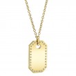 0.40Ct Diamond Dog Tag Necklace