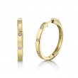 0.15Ct 14K Yellow Gold Diamond Hoop Earrings