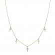 0.09Ct Diamond Cross Necklace