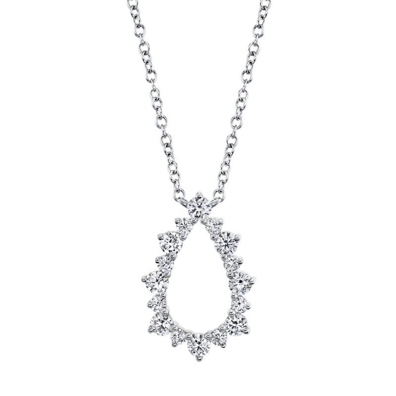 0.43Ct 14K White Gold Diamond Necklace