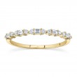 0.25Ct 14K Yellow Gold Diamond Baguette Band