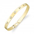 0.41Ct 14K Yellow Gold Diamond Marquise Bezel Latch Lock Bangle