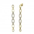 1.07Ct 14K Yellow Gold Diamond Link Earrings