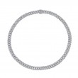11.53Ct 14K White Gold Diamond Pave Link Necklace