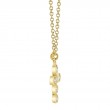 0.08Ct 14K Yellow Gold Diamond Bezel Cross Necklace
