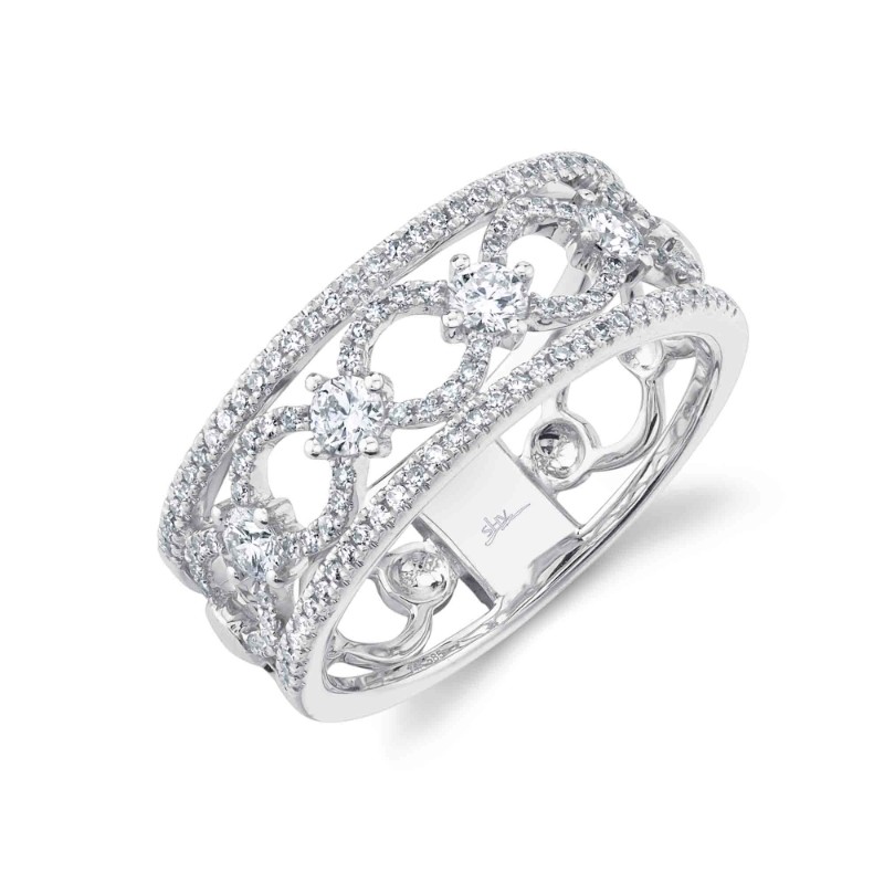 0.58Ct 14K White Gold Diamond Lady's Ring