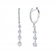 0.45Ct 14K White Gold Diamond Bezel Earrings