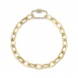 0.23Ct 14K Yellow Gold Diamond Paper Clip Link Bracelet