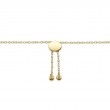 0.36Ct 14K Yellow Gold Diamond Link Bolo Bracelet