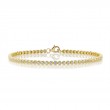 0.64Ct 14K Yellow Gold Diamond Bezel Tennis Bracelet