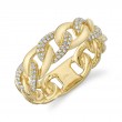0.21Ct 14K Yellow Gold Diamond Link Ring