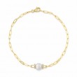 0.07Ct Diamond & Cultured Pearl Bracelet
