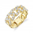 1.71Ct 14K Yellow Gold Diamond Link Men's Ring