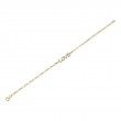 0.12Ct 14K Yellow Gold Diamond Love Paper Clip Link Bracelet