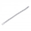 3.67Ct 14K White Gold Diamond Pave Paper Clip Link Bracelet