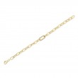 0.20Ct 14K Yellow Gold Diamond Paper Clip Link Bracelet