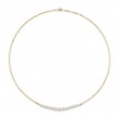 14K Yellow Gold Cultured Pearl Paper Clip Link Necklace
