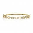 0.35Ct 14K Yellow Gold Diamond Bangle