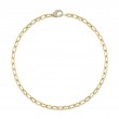 0.42Ct 14K Yellow Gold Diamond Paper Clip Link Necklace