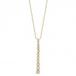 0.37Ct 14K Yellow Gold Diamond Bezel Journey Necklace