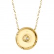 0.20Ct 14K Yellow Gold Diamond Circle Necklace