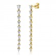 1.70Ct 14K Yellow Gold Diamond Pear Earrings