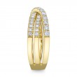 0.79Ct 14K Yellow Gold Diamond Bridge Ring