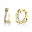 0.28Ct 14K Yellow Gold Diamond Hoop Earrings