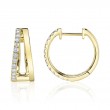 0.28Ct 14K Yellow Gold Diamond Hoop Earrings