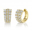 1.13Ct 14K Yellow Gold Diamond Huggie Earrings