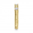 0.24Ct 14K Yellow Gold Diamond Ribbed Band