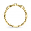 0.24Ct 14K Yellow Gold Diamond Ribbed Band
