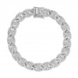 4.05Ct 14K White Gold Diamond Link Bracelet