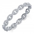 1.95Ct 14K White Gold Diamond Link Bangle