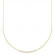 0.46Ct 14K Yellow Gold Diamond Bezel Necklace
