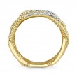 0.62Ct 14K Yellow Gold Diamond Twisted Ring