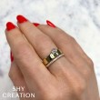 0.39Ct 14K Yellow Gold Diamond Emerald Lady's Band
