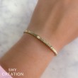 0.16Ct 14K Yellow Gold Diamond Bangle