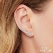 0.25Ct 14K White Gold Diamond Ear Crawler Earrings