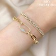 0.36Ct 14K Yellow Gold Diamond Link Bolo Bracelet
