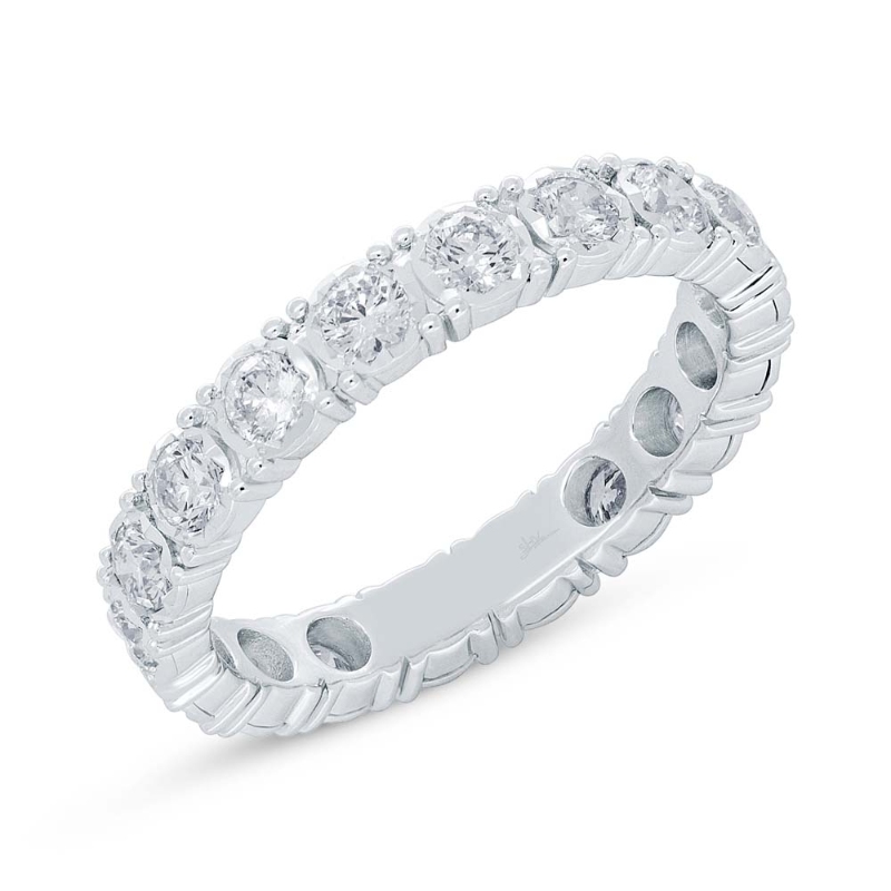 1.15Ct 14K White Gold Diamond Eternity Ring Size 6